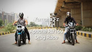 Yamaha FZ VS Apache RTR 160 |Drag Race|🔥