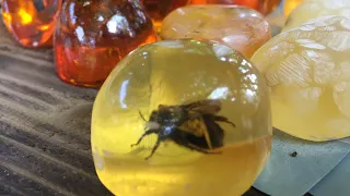 The Artist Quarters ~ Making Prehistoric Epoxy Amber Bug Stones/ With Bloopers