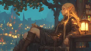 Relaxing Medieval Music + Rain Sounds - Celtic Music, Bard/Tavern Ambience, Tavern Twilight