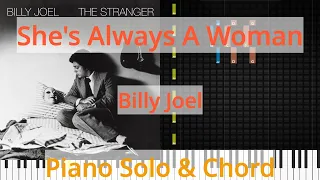 🎹Solo & Chord, She's Always A Woman, Billy Joel, Synthesia Piano