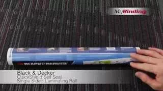 Black & Decker QuickShield Self Seal Single Sided Laminating Roll Demo