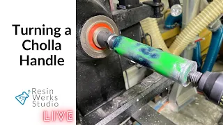 🔴Replay: Making a Cholla Cactus & Resin Pizza Cutter Handle | Episode 187