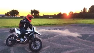 Supermoto vs Enduro DT125  [Wheelies, Angry Man, Drifts, Crashs, Jumps and Racing]