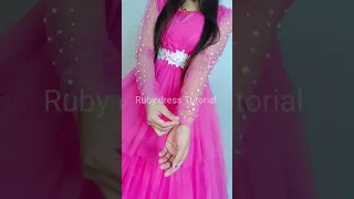 princess gown cutting and stitching/DIY long gown / long dress/Barbie dress designing/princess dress
