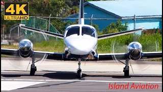 (4K) Cessna 441 (N14TA) departures from St. Kitts Airport/Eastern Caribbean !!!