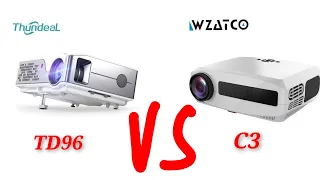 Сравнение и просмотр роликов на проекторах ThundeaL TD96 и Wzatco C3 базовых версий