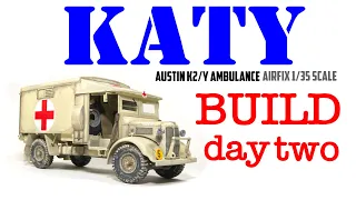 AUSTIN K2/Y KATY AMBULANCE build day two Airfix 2022 brand new tooling 1/35 scale 1080p