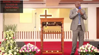 Giving thanks to God in everything - Rev. Dr. Stephen Mairori [29th Dec, 2020]