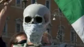 Far-right supporters protest virus restrictions in Italy