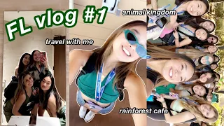 travel with me to ORLANDO, rainforest cafe, & animal kingdom | FL vlog #1