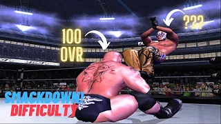 Defeating 100 OVR Brock Lesnar with Rey Mysterio on Smackdown! Difficulty | WWE Smackdown! HCTP