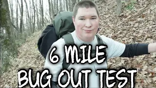 Bug Out Test 2024- 6 Miles In The Cold