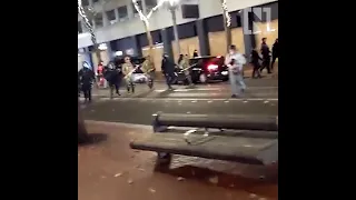 National guard clear protestors out of downtown Portland, Oregon