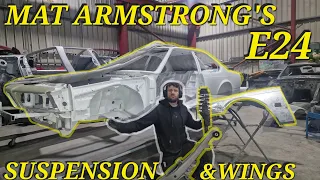 Plowing Through It! Mat Armstrong's Classic BMW E24 Restoration - Suspension, Wings & Shot Blasting