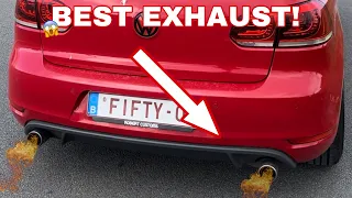 BEST EXHAUST SYSTEM FOR A GOLF MK6 GTI!  ( CHEAP, WITH POPS AND BANGS AND FLAMES! ) 💥