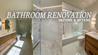 Bathroom Makeover Before & Afters✨🛁| Modern Organic Style + Amazon Bathroom Fixtures 2024