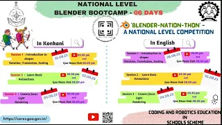 National Level Blender Bootcamp - Day 6 Camera focus, Light & Rendering (Konkani