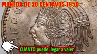 Moneda de 50 centavos de 1956  México