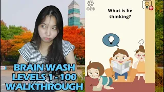 Brain Wash Level 1 - 100 Walkthrough