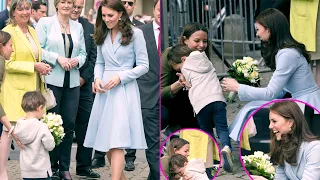 Kate Middleton LAUGH OUT LOUD At Shy Little Boy As Princess Bends Down To Say Hello In Luxembourg