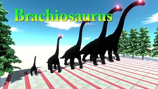 Different Size Brachiosaurus BLACK - Clash Block Race - ARBS | Animal Revolt Battle Simulator