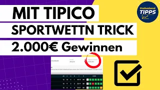 2.000€ Gewinn mit Tipico Gewinn Trick