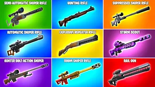 Evolution of All Fortnite Sniper Rifles (Chapter 1 Season 1 - Chapter 4 Season 3)