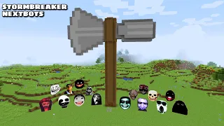 SURVIVAL STORMBREAKER AXE HOUSE WITH 100 NEXTBOTS in Minecraft - Gameplay - Coffin Meme