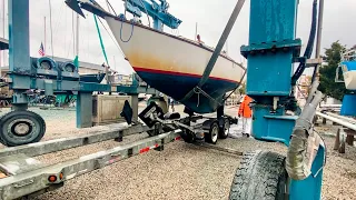 How to move a 28ft sailboat to your workshop