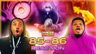 WHY SHE SNATCH HIS HEAD LIKE THAT?! Hunter x Hunter: Season 1 - Episode 85, 86 | Reaction