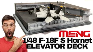 I BUILT a CARRIER ELEVATOR DECK FROM BOARD for my 1/48 MENG F-18F  SUPER HORNET