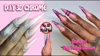 3D Chrome Nails NO 3D MOLD GEL | Rosalind Review