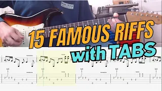 15 Famous Guitar Riffs with TABS