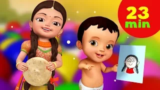 Mummy Ki Roti Gol Gol Rhyme and Much More | Hindi Rhymes for Children | Infobells