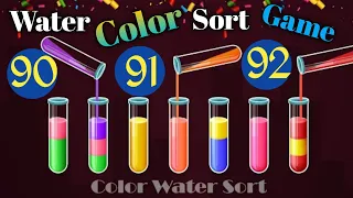 Color Water Sort Game ] Water Sort Puzzle Game Walkthrough Solutions , 90+91+92 Stage #faizeegames