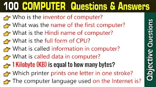 100 Computer GK Questions and Answers | Basic Computer General Knowledge | Computer Trivia | PART-7