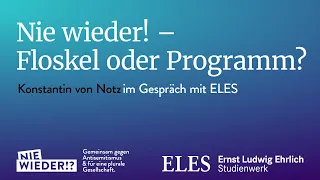 „Nie wieder! Floskel oder Programm?" Mit Konstantin von Notz, Bündnis90/Die Grünen