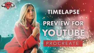 Превью для YouTube в Procreate. Timelapse.