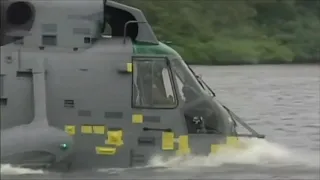 Canadian CH-124 Sea King water landing demonstration with Prince William