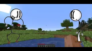 Minecraft but i get distracted by Henry Stickmin