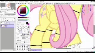 MLP - Amateur SpeedPaint Fluttershy/Chica - FNAF #1 [PL]