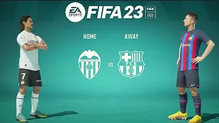 FIFA 23 | Valencia vs Barcelona La liga 2022/23 Full Match at the Estadio Mestalla |Laliga Santander