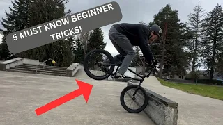 TOP 5 BEGINNER BMX TRICKS (Part 1)