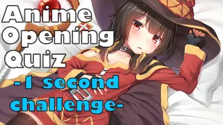 Anime Opening Quiz - 1 second challenge (30 Openings)