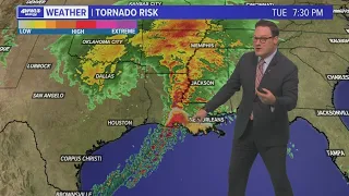 New Orleans Weather: Severe threat Tuesday night