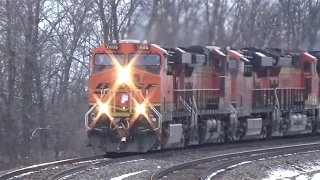 [HD] INSANE High-Speed Action on the BNSF Chillicothe Subdivision 12-30-15 Tier 4's, NS and more!