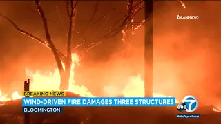 Wind-driven fire damages multiple homes in Bloomington | ABC7