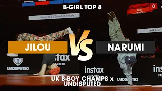 Jilou vs Narumi [1v1 b-girl top 8] // stance // Undisputed x UK B-Boy Champs 2022