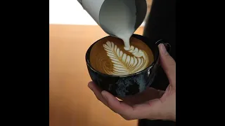 Three Rosetta Latte Art | Rosetta Art | #shorts #coffee