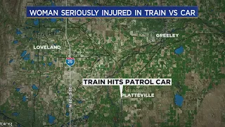 Few answers to questions surrounding police car left on train tracks with woman inside